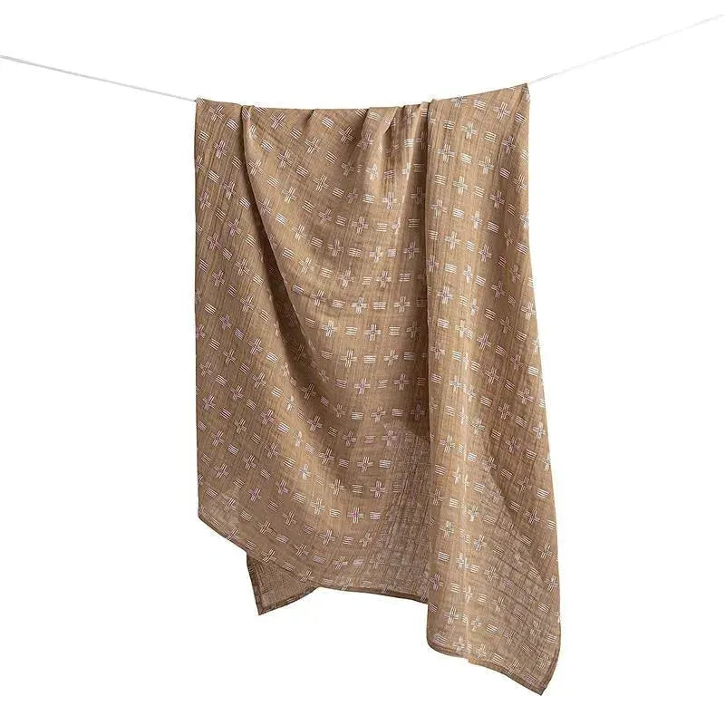 Crane - Baby Soft Muslin Swaddle Blanket, Copper Dash Image 1