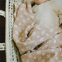 Crane - Baby Soft Muslin Swaddle Blanket, Copper Dash Image 3