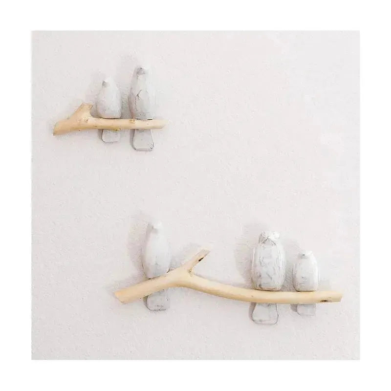 Crane - Baby Woodland Nursery and Toddler Room Décor, 2 Piece Wooden Wall Décor, Bird Perch Image 5