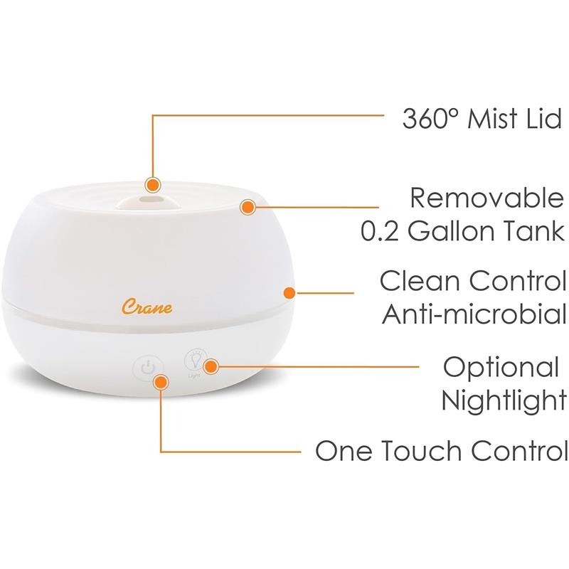 Crane - Personal Humidifier With Aroma Diffuser Function And Color Changing Light Image 9