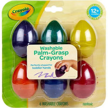 Crayola - 6 Ct Washable Palm-Grasp Crayons Image 1