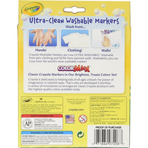 Crayola - 8 Ct Ultra-Clean Washable, Wedge Tip, Color Max Markers Image 2