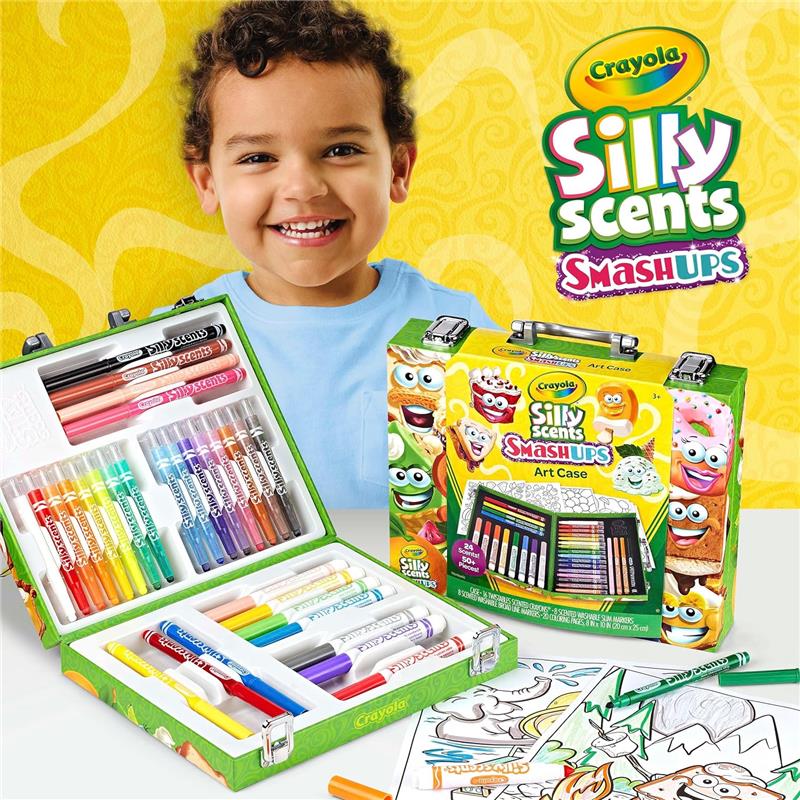Crayola - Silly Scents Mini Inspiration Art Case, Scented Crayons & Markers Set Image 4