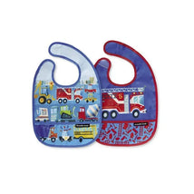 Crocodile Creek Bibs 2 Go Set of 2 Bibs - Busy City Image 1