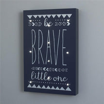 Crown Crafts - Little Love By Nojo Wall Art Light Up, Be Brave Little One Image 3