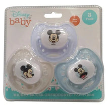 Cudlie - 3Pk Disney Mickey Mouse Pacifiers, Blue & Grey Image 1