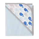 Cudlie - Buttons & Stitches Baby Boy 3Pk Rolled/Carded Hooded Towels, Dream Big Whale Image 7