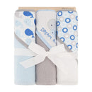 Cudlie - Buttons & Stitches Baby Boy 3Pk Rolled/Carded Hooded Towels, Dream Big Whale Image 9