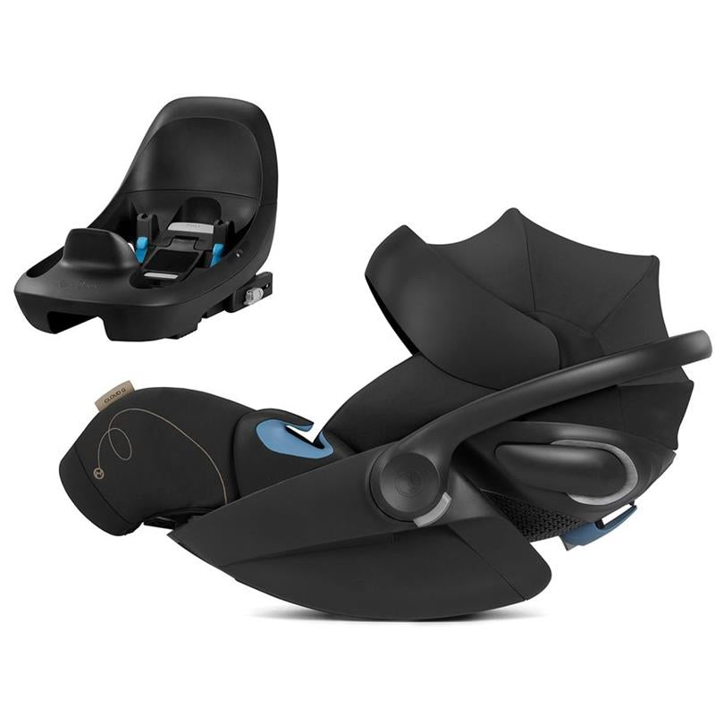 Cybex - Cloud G Lux SensorSafe Comfort Extend Infant Car Seat, Moon Black Image 1