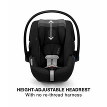 Cybex - Cloud G Lux SensorSafe Comfort Extend Infant Car Seat, Moon Black Image 2