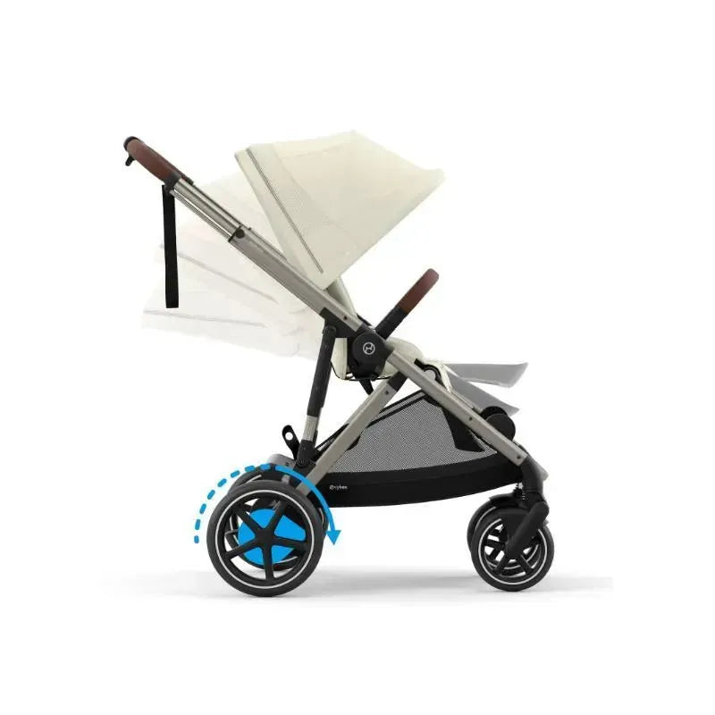 Cybex - Egazelle S Single-to-Double Stroller, Taupe Frame/Seashell Beige Image 7