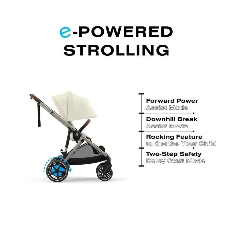 Cybex - Egazelle S Single-to-Double Stroller, Taupe Frame/Seashell Beige Image 8