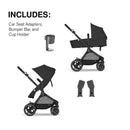 Cybex - Eos Stroller Moon Black (Black Frame) Image 3