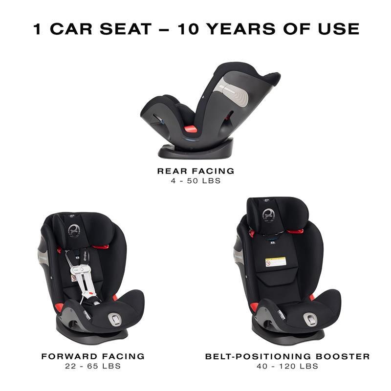 Cybex - Eternis S SensorSafe Convertible Car Seat, Lavastone Black Image 8