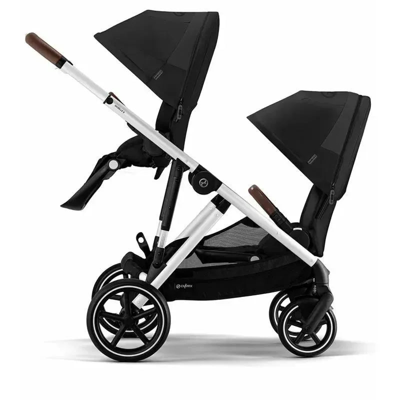 Cybex - Gazelle S 2 Double Stroller Bundle, Moon Black/Silver Frame Image 3