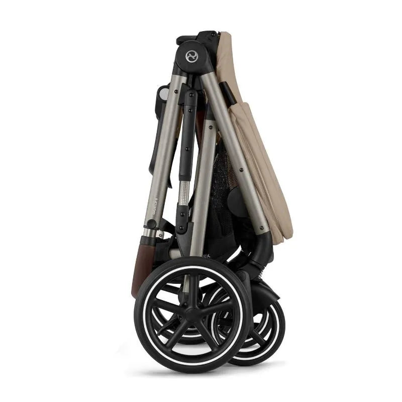 Cybex - Gazelle S 2 Single-to-Double Stroller, Taupe Frame/Almond Beige Image 6
