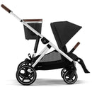 Cybex - Gazelle S 2 Single-to-Double Stroller, Silver Frame/Moon Black Image 1