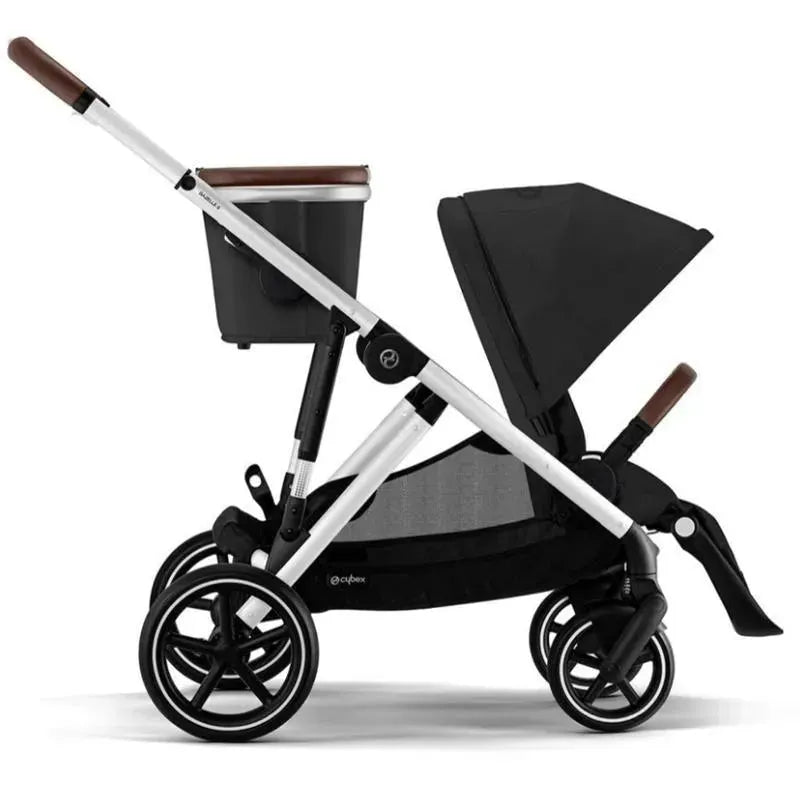 Cybex - Gazelle S 2 Single-to-Double Stroller, Silver Frame/Moon Black Image 1