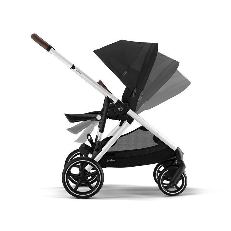 Cybex - Gazelle S Stroller, Silver Frame With Moon Black Seat Image 4