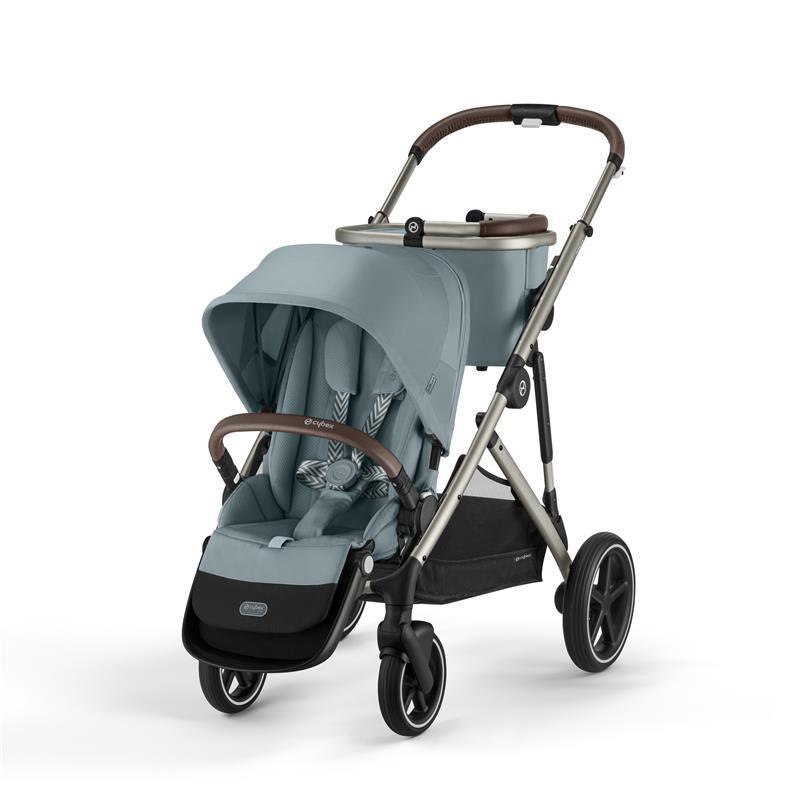 Cybex - Gazelle S 2 Single-to-Double Stroller, Taupe Frame/Sky Blue Image 6