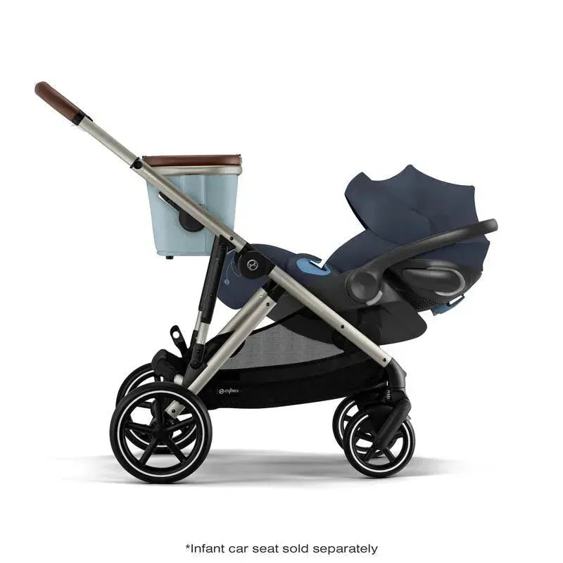 Cybex - Gazelle S 2 Single-to-Double Stroller, Taupe Frame/Sky Blue Image 10