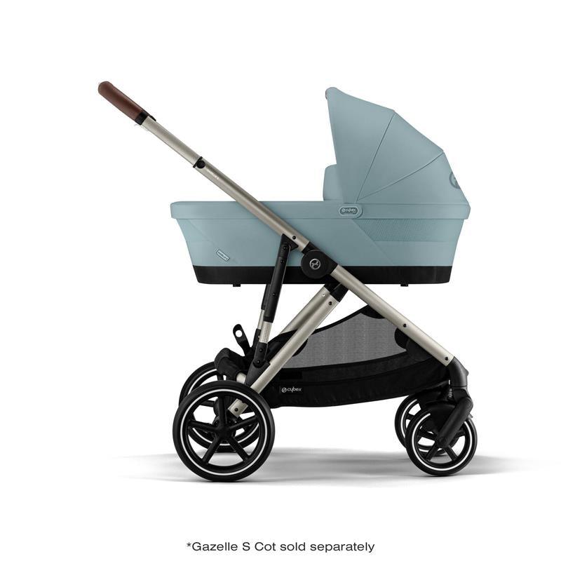 Cybex - Gazelle S 2 Single-to-Double Stroller, Taupe Frame/Sky Blue Image 12