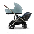 Cybex - Gazelle S 2 Single-to-Double Stroller, Taupe Frame/Sky Blue Image 14