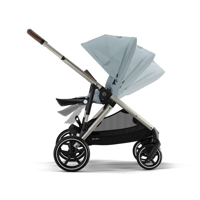 Cybex - Gazelle S 2 Single-to-Double Stroller, Taupe Frame/Sky Blue Image 5