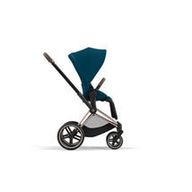 Cybex Priam 4 Stroller - Rose Gold/Brown Frame And Mountain Blue Seat Pack Image 2