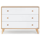 Dadada - Austin 3 Drawer Dresser, White/Red Oak Image 1
