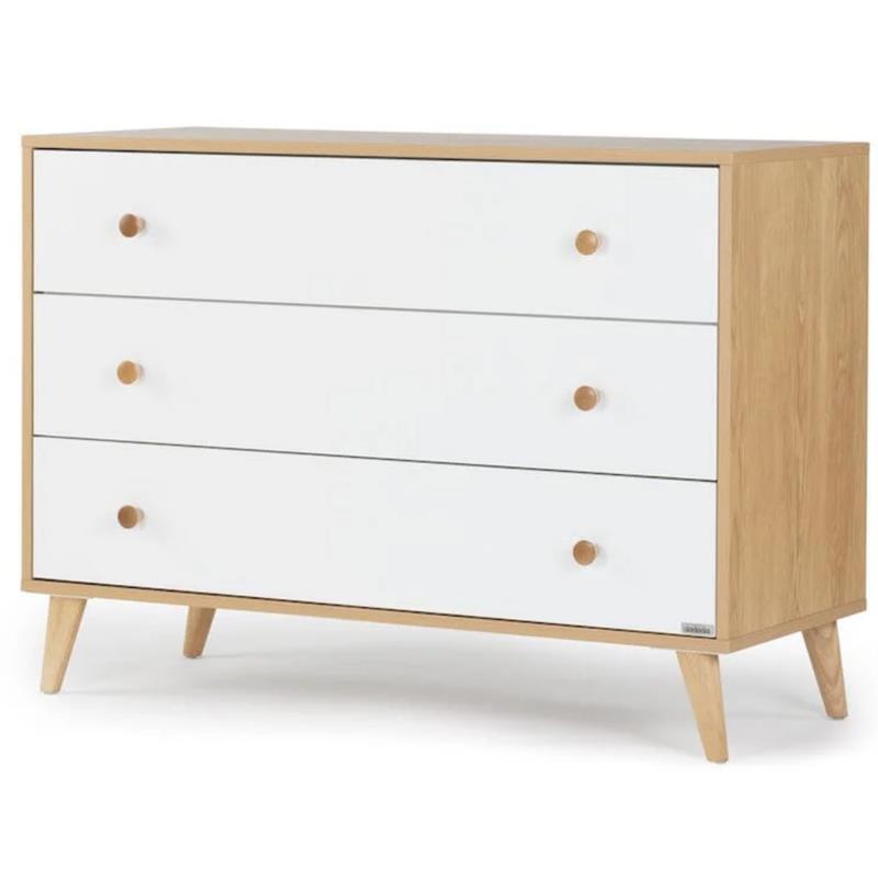 Dadada - Austin 3 Drawer Dresser, White/Red Oak Image 4