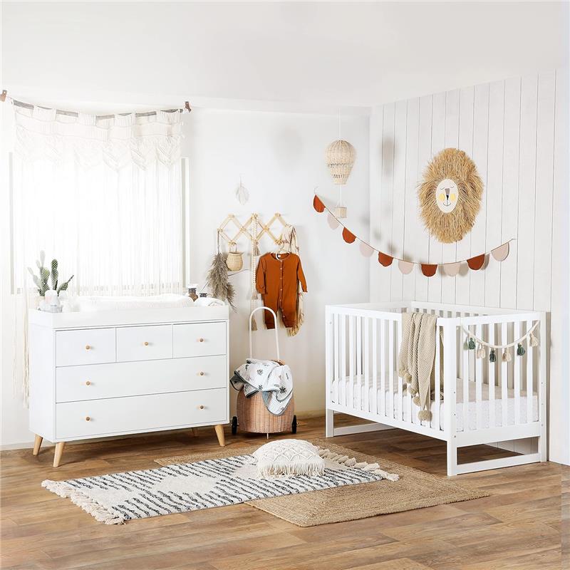Dadada - Baby’s 3-in-1 Austin Convertible Crib, White Image 2