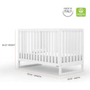 Dadada - Baby’s 3-in-1 Austin Convertible Crib, White Image 4