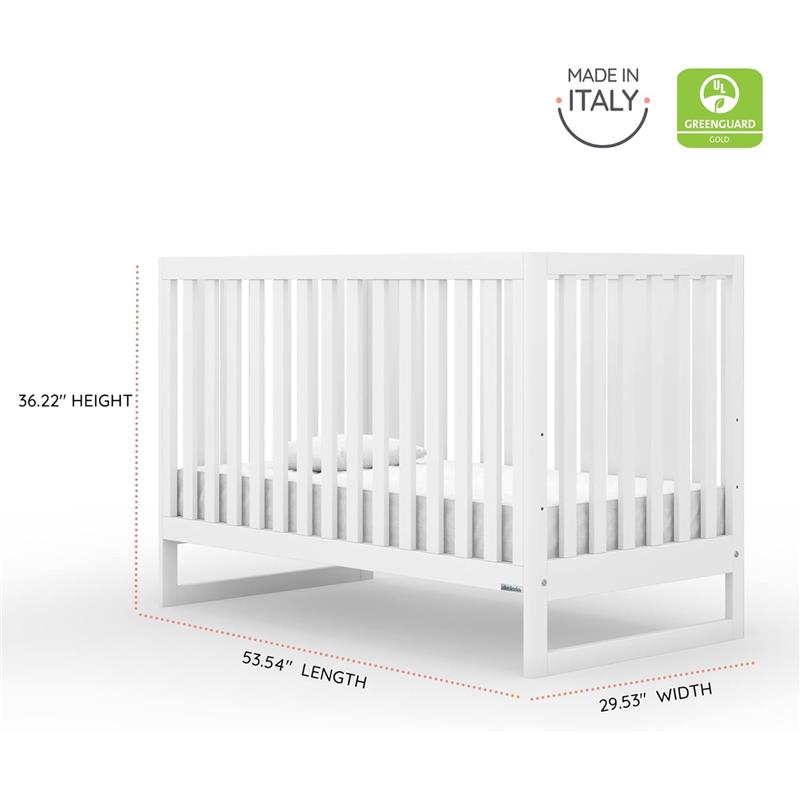 Dadada - Baby’s 3-in-1 Austin Convertible Crib, White Image 4