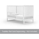 Dadada - Baby’s 3-in-1 Austin Convertible Crib, White Image 6