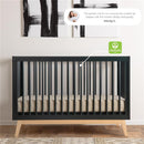 Dadada - Baby Soho 3-in-1 Convertible Wooden Crib to Toddler Bed, Black/Natural Image 3