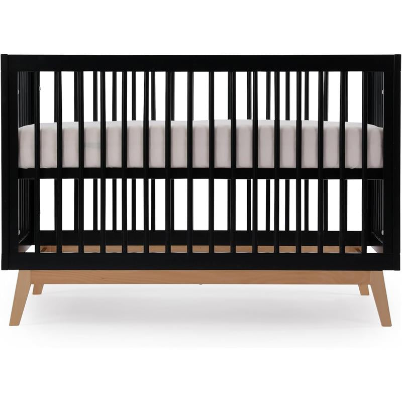 Dadada - Baby Soho 3-in-1 Convertible Wooden Crib to Toddler Bed, Black/Natural Image 5