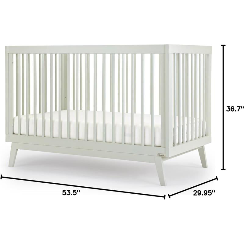 Dadada - Baby Soho 3-in-1 Convertible Wooden Crib to Toddler Bed, Sage Image 6