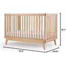 Dadada - Baby Soho 3-in-1 Convertible Wooden Crib to Toddler Bed, Natural Image 6