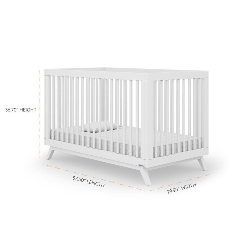 Dadada - Soho 3-In-1 Convertible Crib, White Image 7
