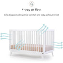 Dadada - Baby Soho 3-in-1 Convertible Wooden Crib to Toddler Bed, White Image 3
