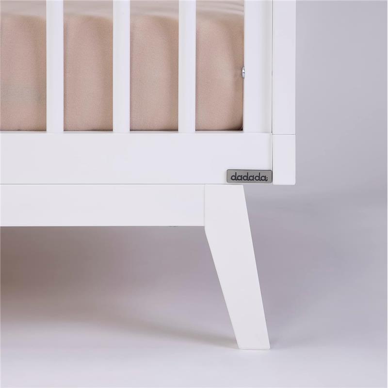 Dadada - Baby Soho 3-in-1 Convertible Wooden Crib to Toddler Bed, White Image 5