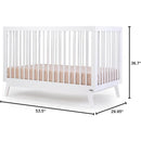 Dadada - Baby Soho 3-in-1 Convertible Wooden Crib to Toddler Bed, White Image 7