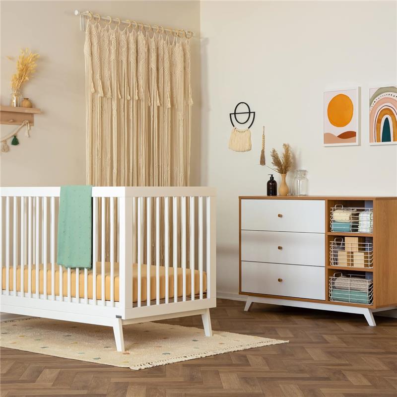 Dadada - Baby Soho 3-in-1 Convertible Wooden Crib to Toddler Bed, White Image 8