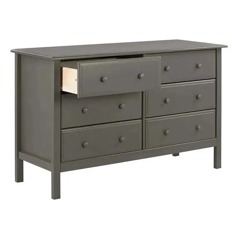 DaVinci Jayden 6-Drawer Double Wide Dresser, Slate Image 3