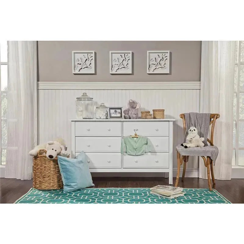 DaVinci Jayden 6-Drawer Double Wide Dresser, White Image 2