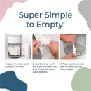 Regal-Lager - Diaper Dekor Mini Hands-Free Diaper Pail, White Image 6