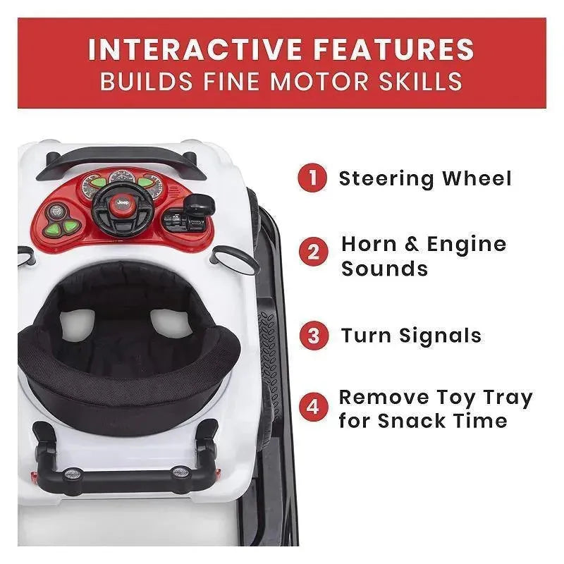 Delta 3-in-1 White Jeep Baby Activity Walker Image 3