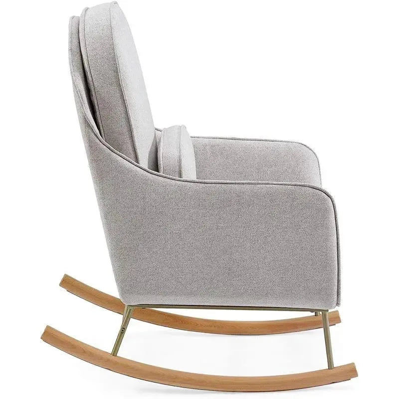 Delta Children - Ella Rocker with LiveSmart Evolve Fabric, Limestone Grey Image 4