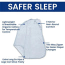 Delta Children - Gap babyGap TrueSleep Sleep Sack, 6-12 Months, Bluish Grey Stripe Image 3